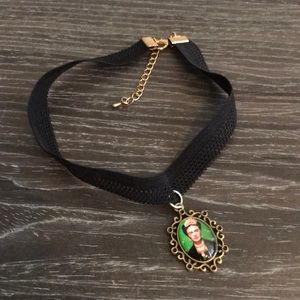 Frida Kahlo Black Choker Necklace